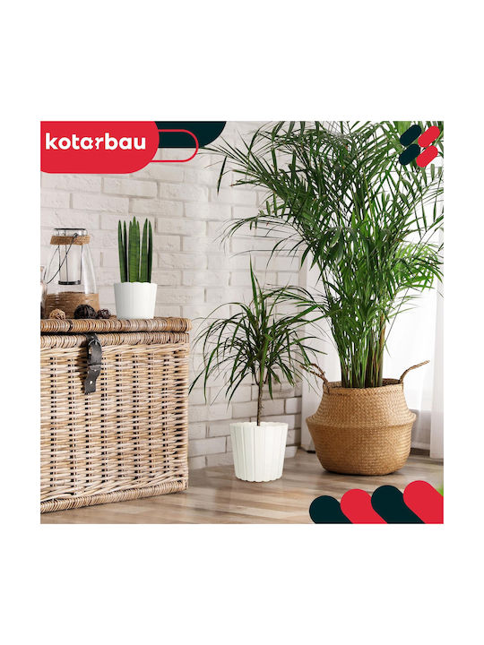 Kotarbau Set of 2 Plastic Flower Pots White