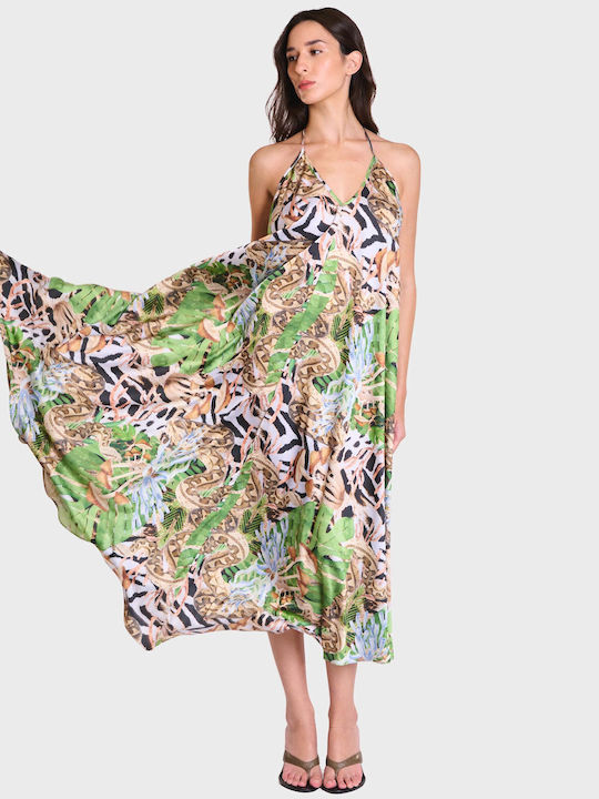Καλοκαιρινό Midi Φόρεμα Leopard Print