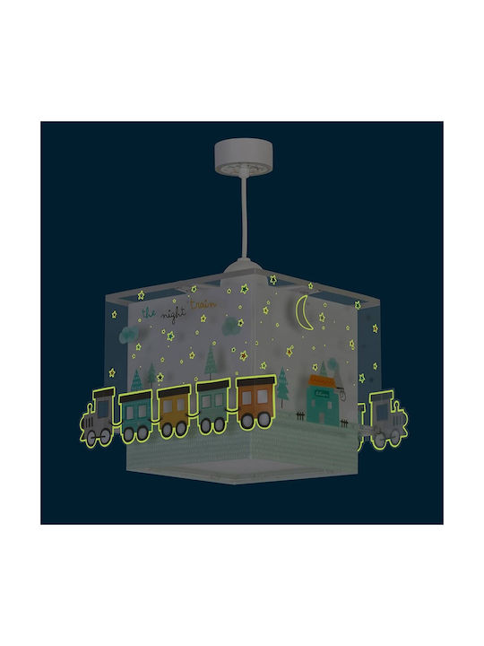 Ango Night Train Μονόφωτο Παιδικό Φωτιστικό Κρεμαστό από Πλαστικό 15W με Υποδοχή E27 Γαλάζιο