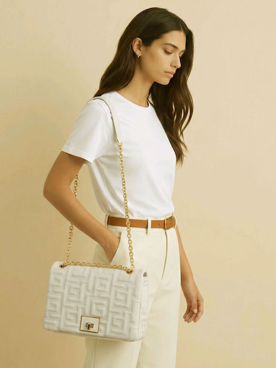 Γυναικεία Τσάντα Χιαστί Εκρού