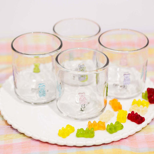 Koart Candy-bear Set Brillen aus Glas 420ml KOART-CANDY-BEAR 4 Stück