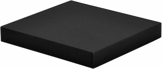Floating Black Wall Shelf 25x22.8x3.4cm