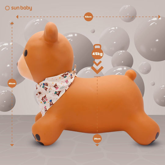 Children's Jumping Bouncer Pump Teddy Brown Bandana