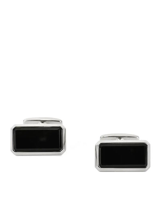 Boss Cufflinks Made of Steel in Black Colour