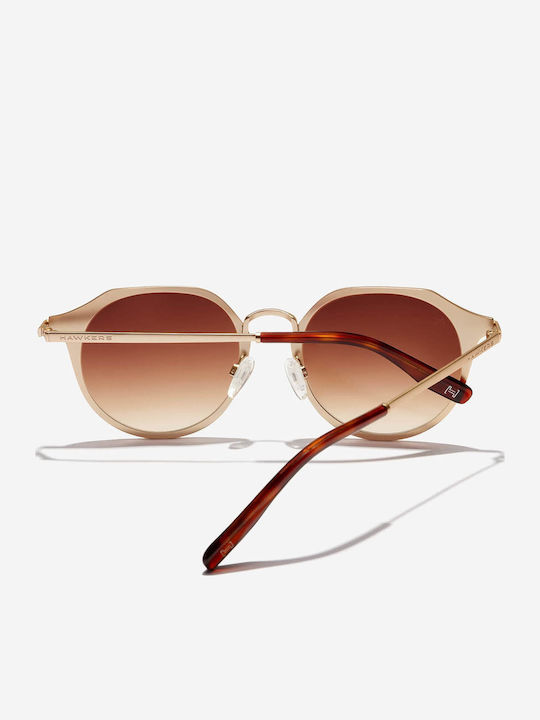 Hawkers Warwick Unisex Γυαλιά Ηλίου με Χρυσό Μεταλλικό Σκελετό και Χρυσό Φακό