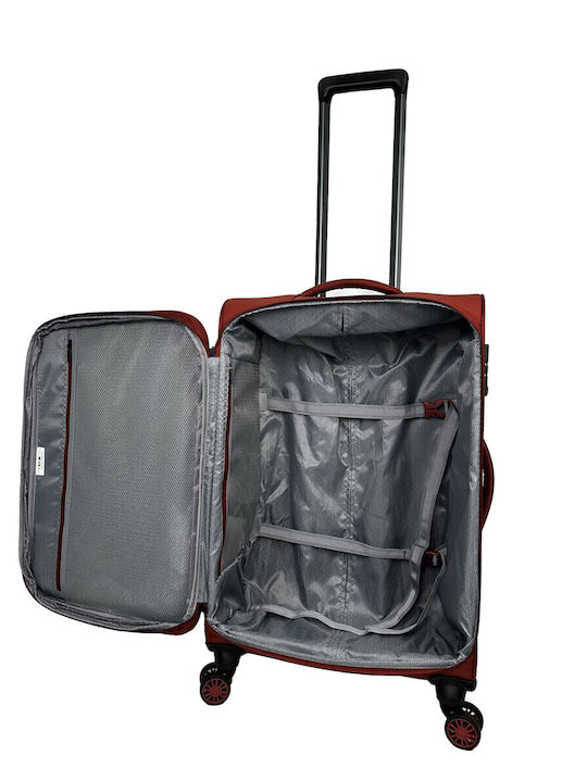 RCM Hard Travel Suitcases Rust Red Set 2pcs