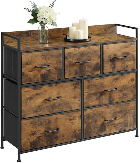 Storage Drawers from Metal & Wood L98xW28.5xH85cm
