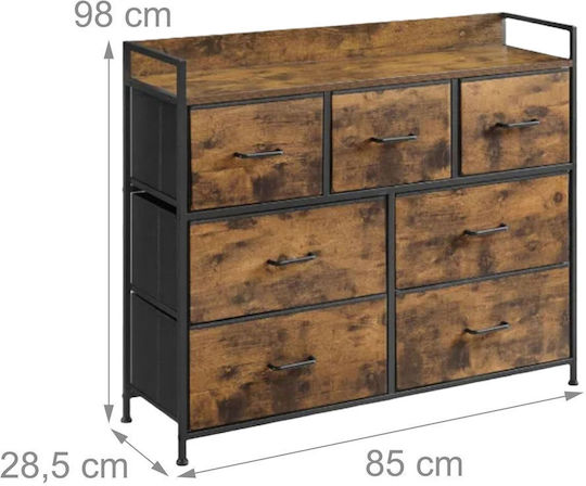 Storage Drawers from Metal & Wood L98xW28.5xH85cm