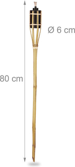 Relaxdays Set 10 Torțe De Grădină 80cm