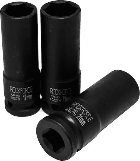 Rockforce Ядки Air Квадратни с Рамка Хост 1/2" HEX Комплект 3 Бройки