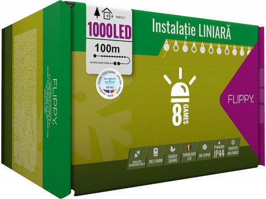 Alista Home Lustră Solară Ghirlandă 9W cu Lumină Roșie