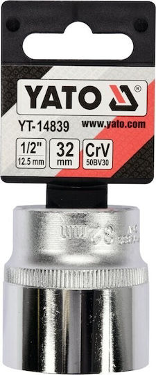 Yato Steckdosen Stecksleuse mit Rahmen Gastgeber 1/2" Durchmesser 32 / 45 / 1/2"
