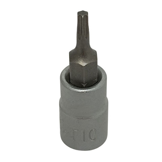 Битов ключ с Torx връх и Квадратно Гнездо 1/4'' Размер T10 1бр