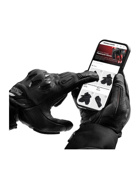 Rebelhorn Defender Summer Men's Motorcycle Gloves Black