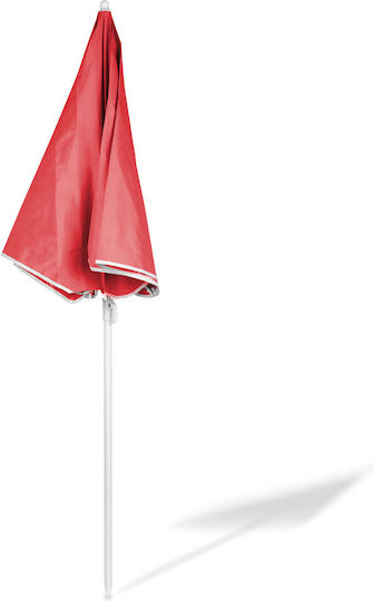 Umbrelă Pliabilă Plajă Diametru 1.55m Cu Protecție UV Roșie