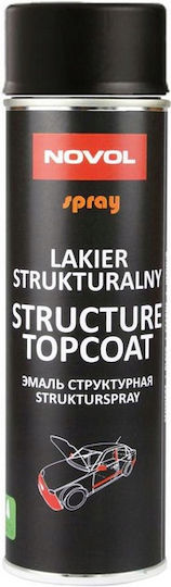 Novol Spray Paint With Brushed Finish Effect Black Textured Black 500ml