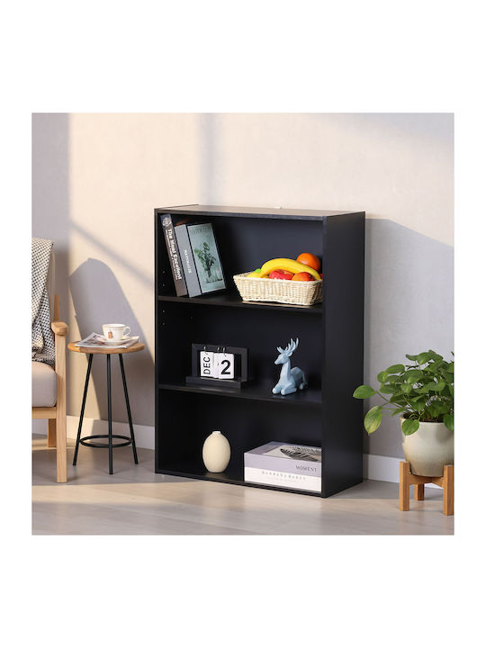 Bibliotecă Neagră 60x24x82 cm