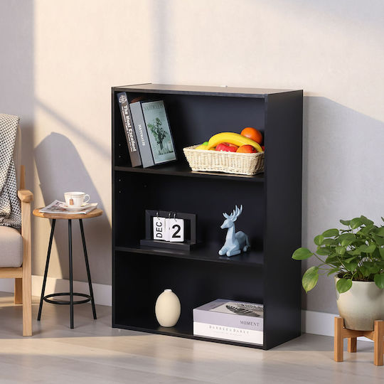 Bibliotecă Neagră 60x24x82 cm