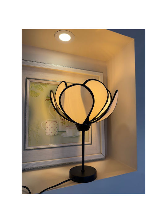 Lămpi De Masă Modern Cu Pălărie Roz Ecru Negru 40cm