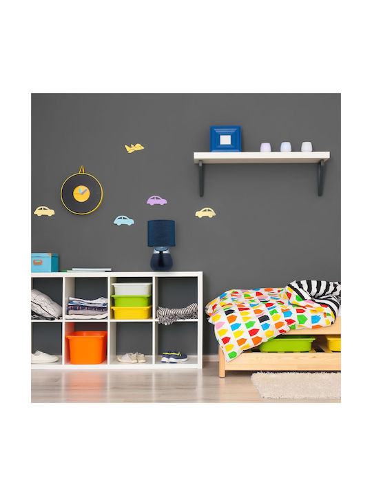 Relaxdays Lampă de masă pentru Soclu E14 cu Abajur Albastru și Bază