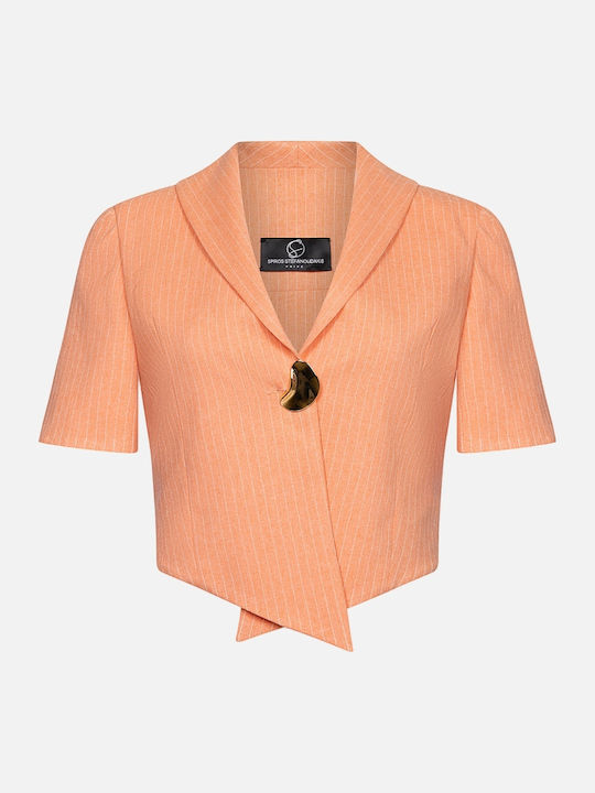 Short Women's Blazer Coral