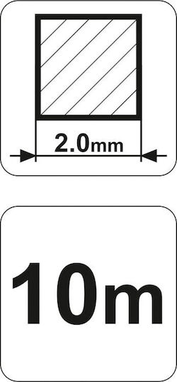 Flo 89413 Μεσινέζα Τετράγωνη Μήκους 10m και Πάχους 2mm