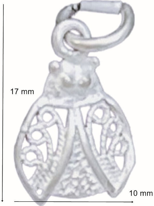 Alista Home Charm with Stones from Silver with Zircon Alista Home Charm with Stones from Silver with Zircon