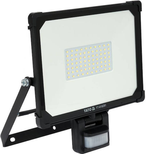Yato Proxim Στεγανός Προβολέας LED 50W Ψυχρό Λευκό 6000K με Αισθητήρα Κίνησης IP54