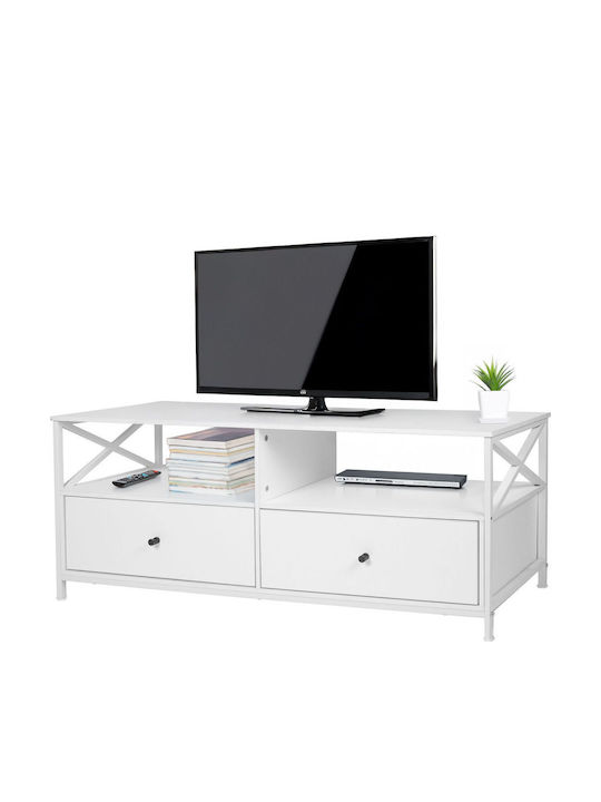 TV-Ständer Weiß M120xP40xH50cm
