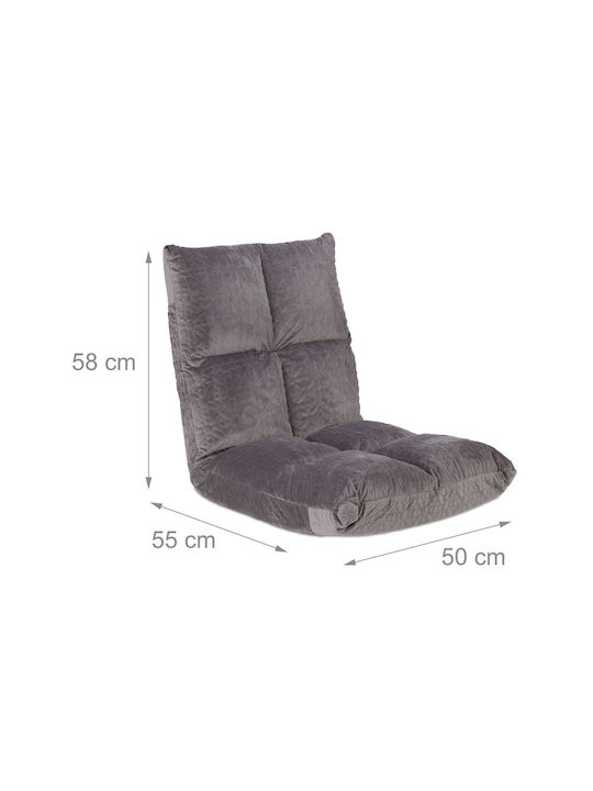 Pouf Sessel Grau 58x55x50cm