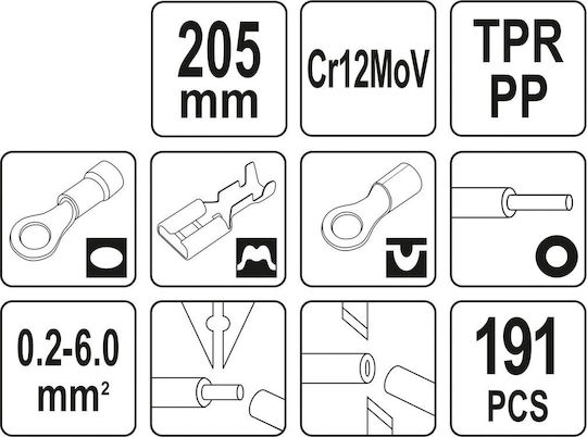 Yato Wire Strippers with Length 205mm 191 Pieces