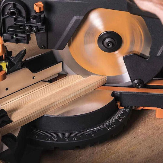 Evolution Kapp- und Gehrungssäge Elektrisch 2000W mit Schnittführung Laser & Scheibendurchmesser 255mm