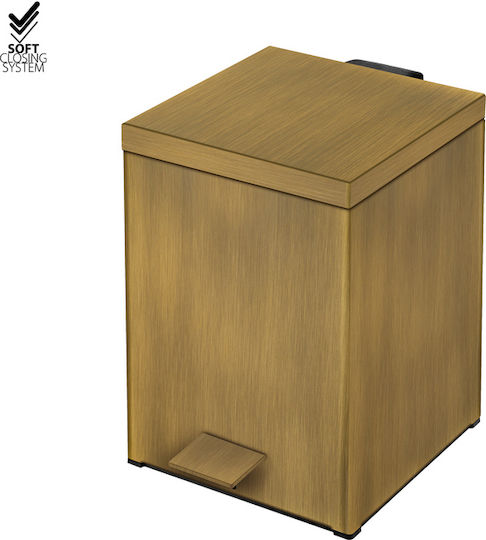 Sanco Metallischer Badezimmer Behälter Soft Close 5lt Grau