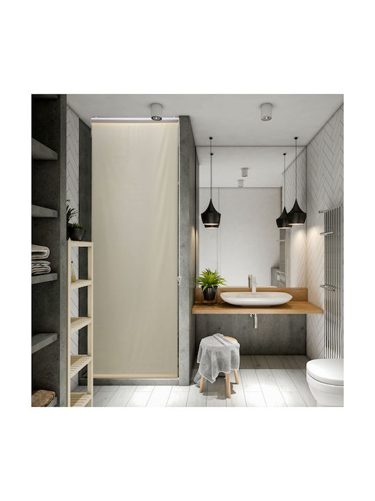 Relaxdays Shower Curtain Roller Beige