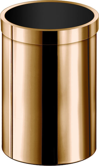 Sanco 90664-A75 Metallic Bathroom Bin 12lt Brown