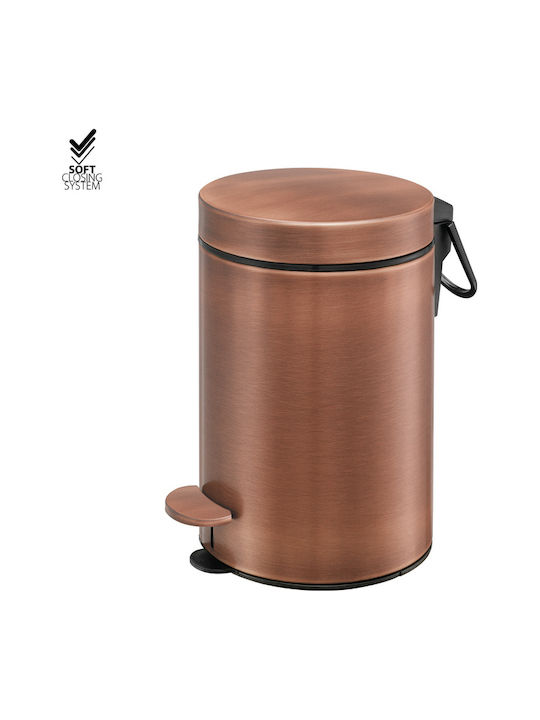 Sanco Metallischer Badezimmerbehälter Soft Close 3lt Bronze