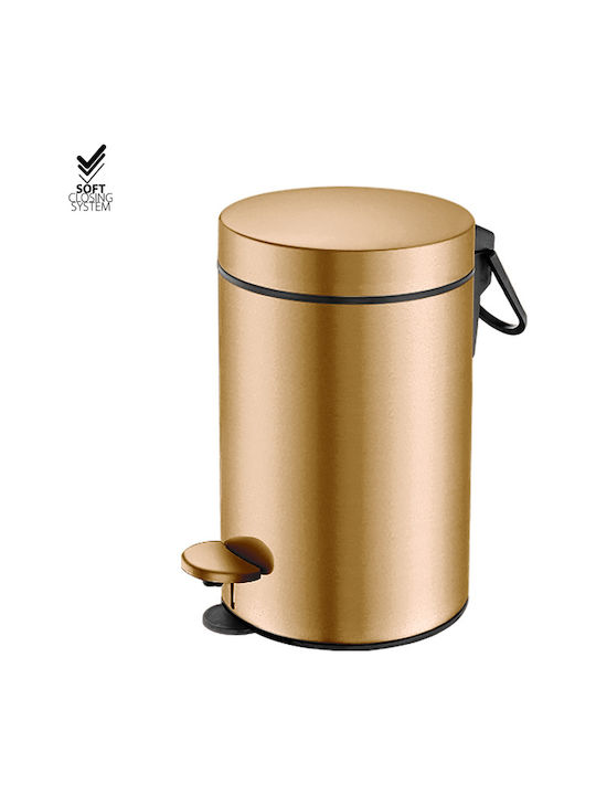 Sanco Metallischer Badezimmerbehälter Soft Close 3lt Bronze