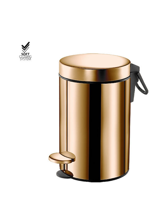 Sanco Metallischer Badezimmerbehälter Soft Close 3lt Bronze