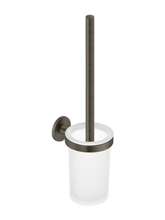 Sanco 91595-A75 Glass Bathroom Toilet Brush Brown