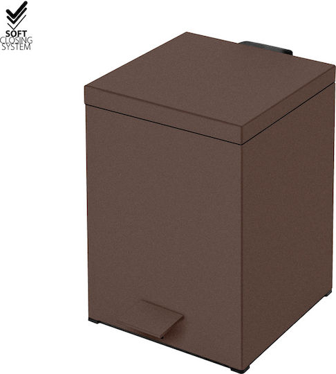 Sanco Metallischer Badezimmer Behälter Soft Close 5lt Bronze
