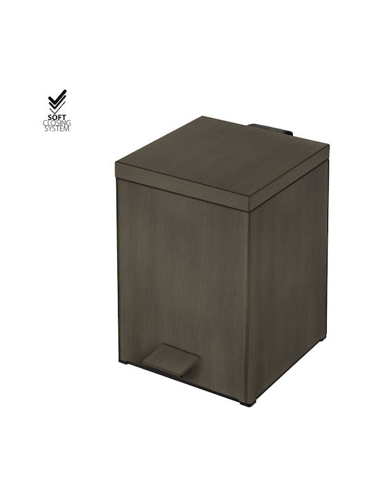 Sanco Μεταλλικό Καλαθάκι Μπάνιου Soft Close 5lt Μπρονζέ