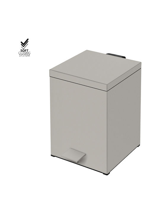 Sanco Μεταλλικό Καλαθάκι Μπάνιου Soft Close 5lt Μπρονζέ