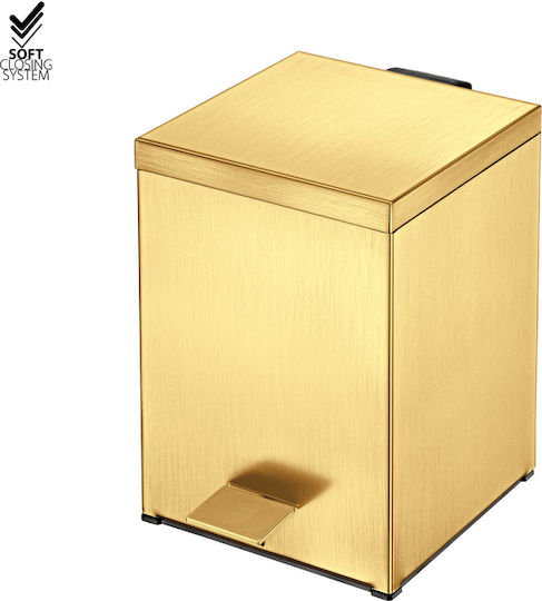 Sanco Metallischer Badezimmer Behälter Soft Close 5lt Bronze