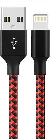 Телефонен Кабел За Данни Flippy USB To Lightning Кабел Съвместим С Iphone 2 М Дължина Триъгълен Плетен В 2 Цвята Червен Черен