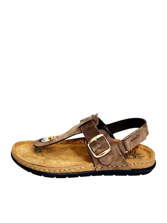 Women's Flat Sandals Brown SIENNA-50303-MOCHA