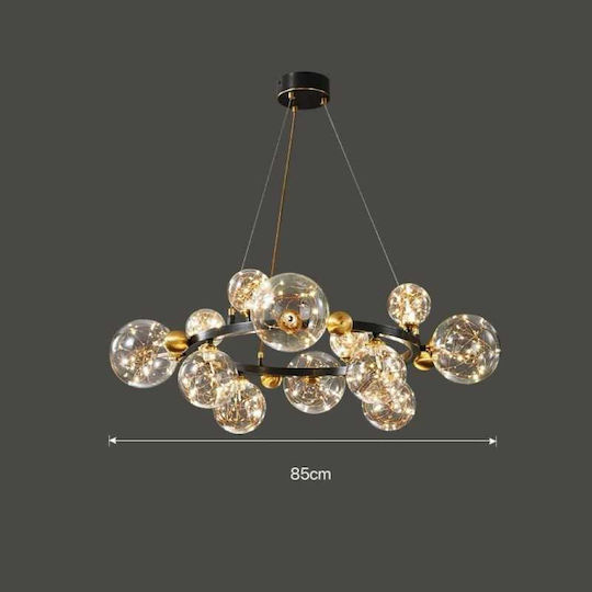 Lightplanet LED Κρεμαστό Φωτιστικό Διάφανο 80x80εκ.