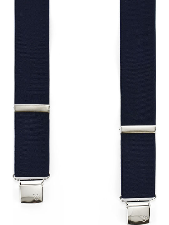 Victoria Suspenders Monochrome Navy Blue