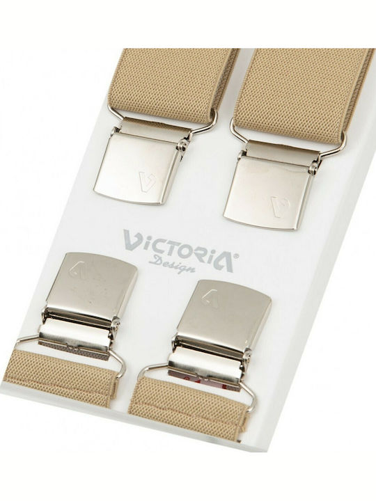 Victoria Suspenders Monochrome Beige