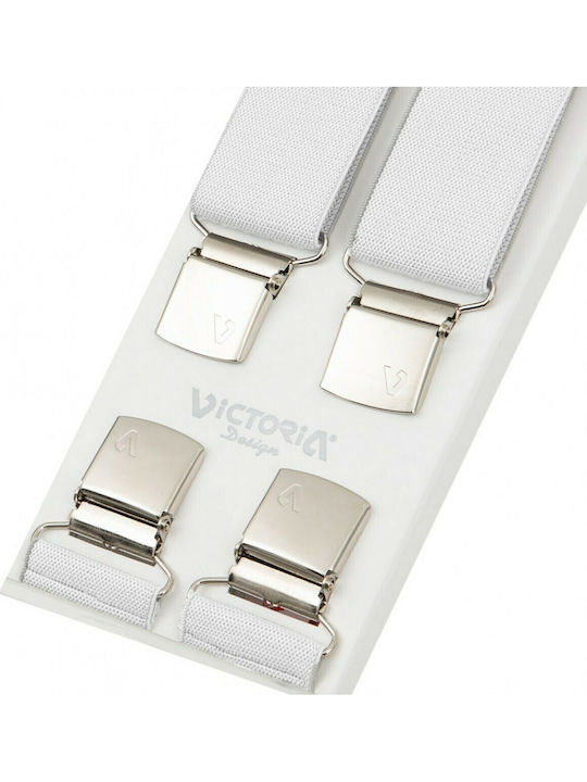 Victoria Suspenders Monochrome White Victoria Suspenders Monochrome White
