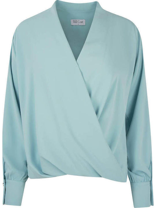 Women's Blouse Long Sleeve Light Blue 10-031083-0 Light Blue Siel S